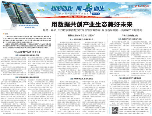 用數(shù)據(jù)共創(chuàng)產(chǎn)業(yè)生態(tài)美好未來——長(zhǎng)沙數(shù)字集團(tuán)全速邁向全國一流數(shù)字產(chǎn)業(yè)服務(wù)商